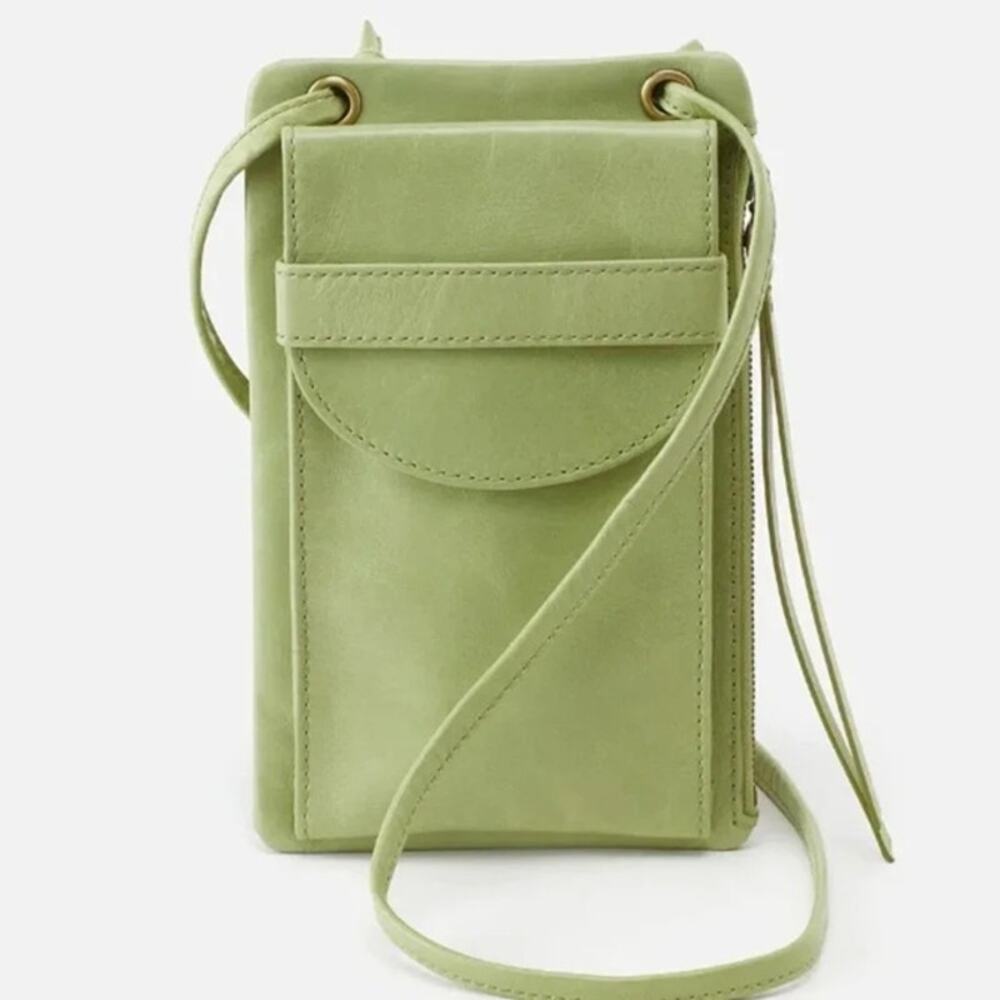 Hobo International Agile Crossbody Womens Pistachio Green Leather Purse Retired
